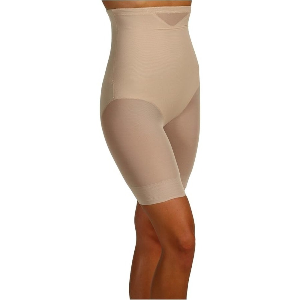 Miraclesuit‎ Women's Sheer Shaping Hi-Waist Thigh Slimmer Warm Beige Size Medium
